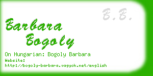barbara bogoly business card